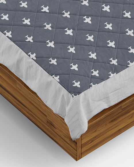 Wooden Double Bed Mockup