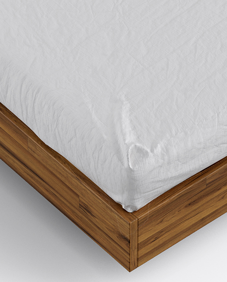 Wooden Double Bed Mockup