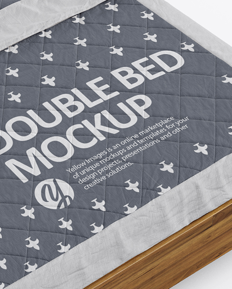 Wooden Double Bed Mockup