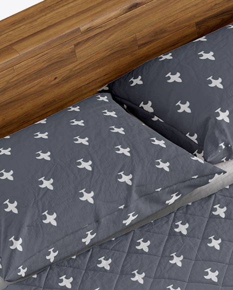 Wooden Double Bed Mockup