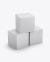 Three Paper Boxes Mockup