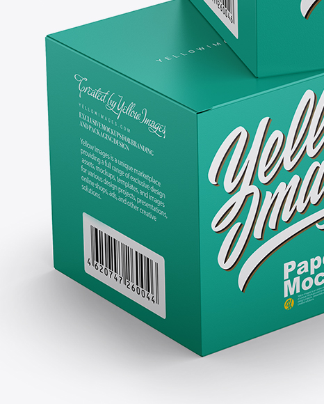 Three Paper Boxes Mockup