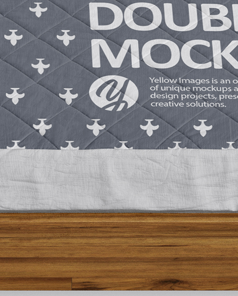 Wooden Double Bed Mockup