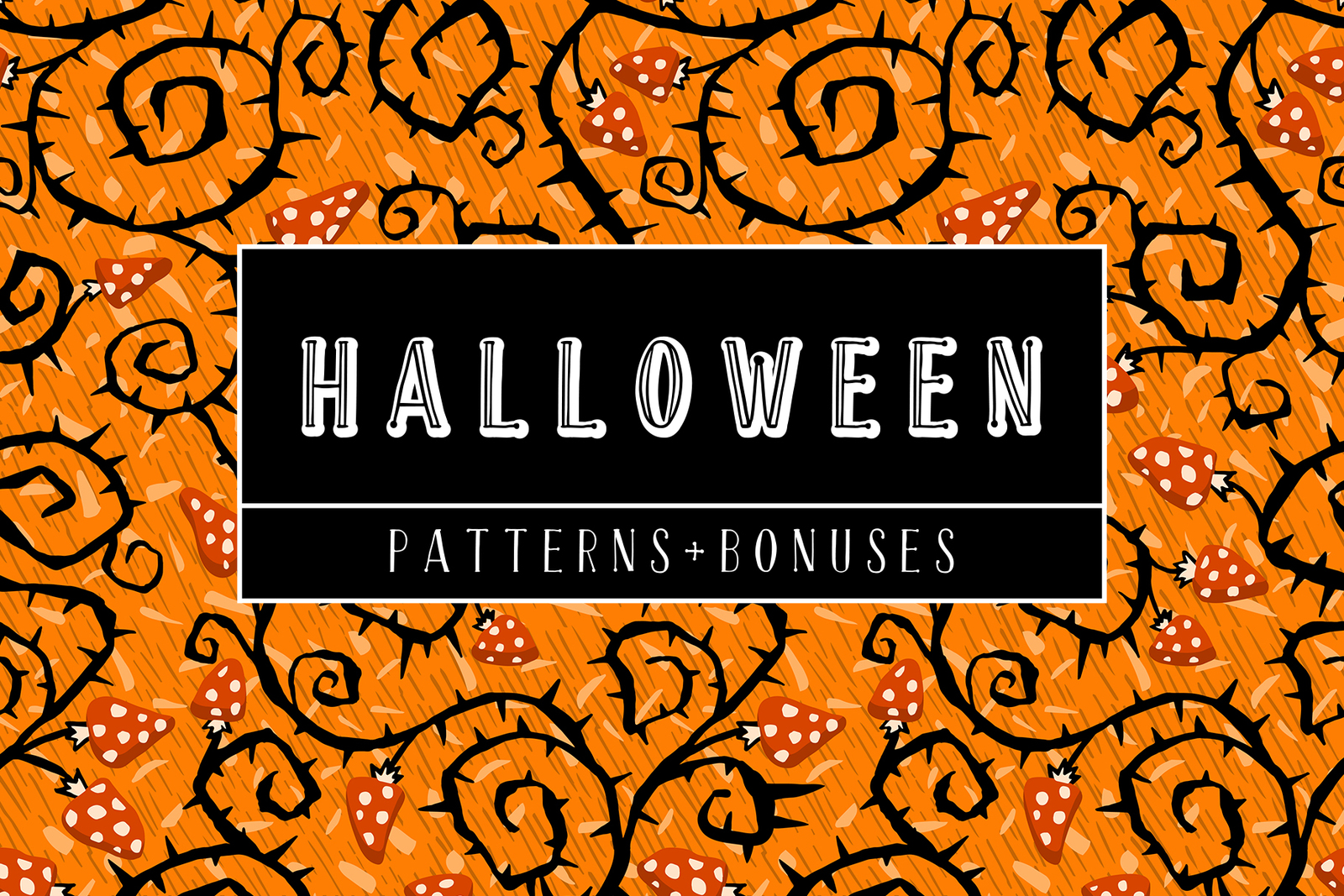 Halloween Seamless Patterns +Bonuses