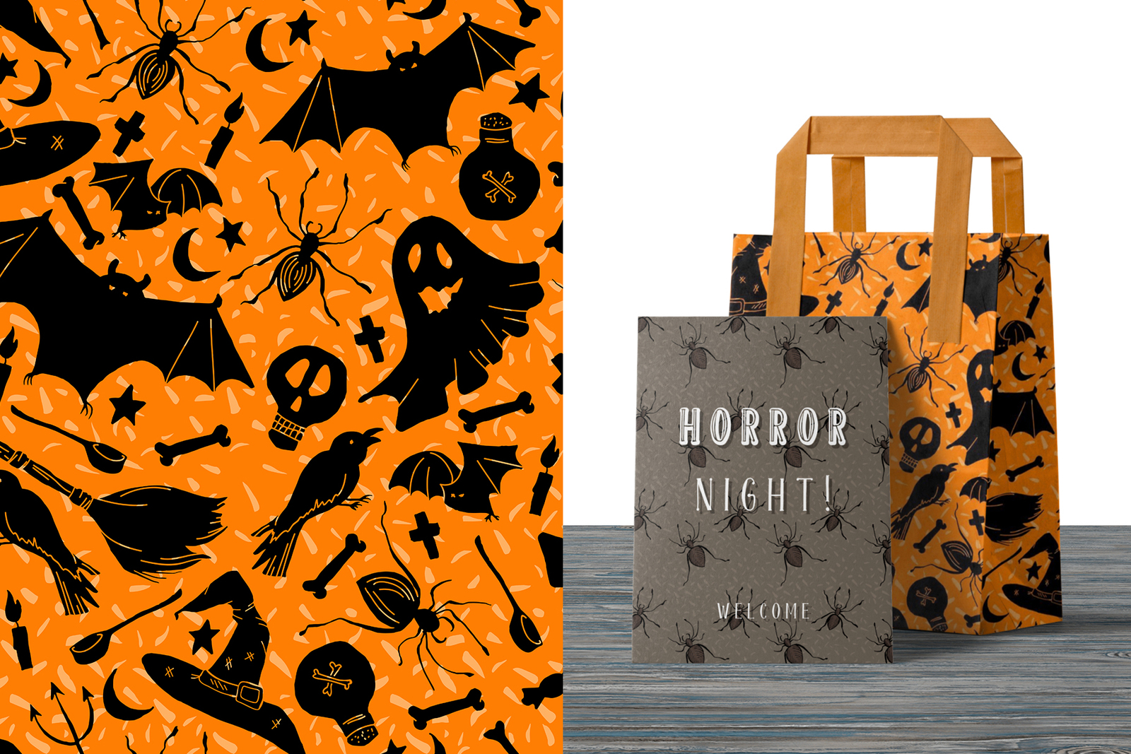 Halloween Seamless Patterns +Bonuses