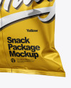 Matte Metallic Snack Package Mockup