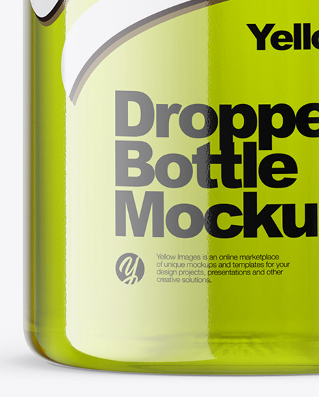 100ml Clear Glass Dropper Bottle Mockup