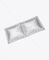 Double Matte Metallic Sachet Mockup - Halfside View