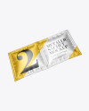 Double Matte Metallic Sachet Mockup - Halfside View