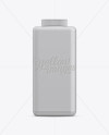 Square Plastic Bottle Mockup - Eye-Level Shot