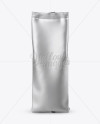 Matte Metallic Coffee Bag Mockup - Front View