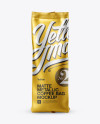 Matte Metallic Coffee Bag Mockup - Front View