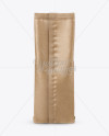 Kraft Paper Coffee Bag Mockup - Back View