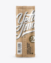 Kraft Paper Coffee Bag Mockup - Back View