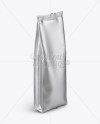 Matte Metallic Coffee Bag Mockup - Halfside View