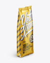 Matte Metallic Coffee Bag Mockup - Halfside View