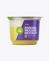 Banana Mousse Cup Mockup - Eye-Level Shot Banana Mousse Cup Mockup - Eye-Level Shot