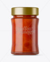 Glass Jar w/ Apricot Jam Mockup