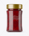 Glass Jar w/ Cherry Jam Mockup