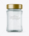 Glass Jar With Clear Liquid Mockup