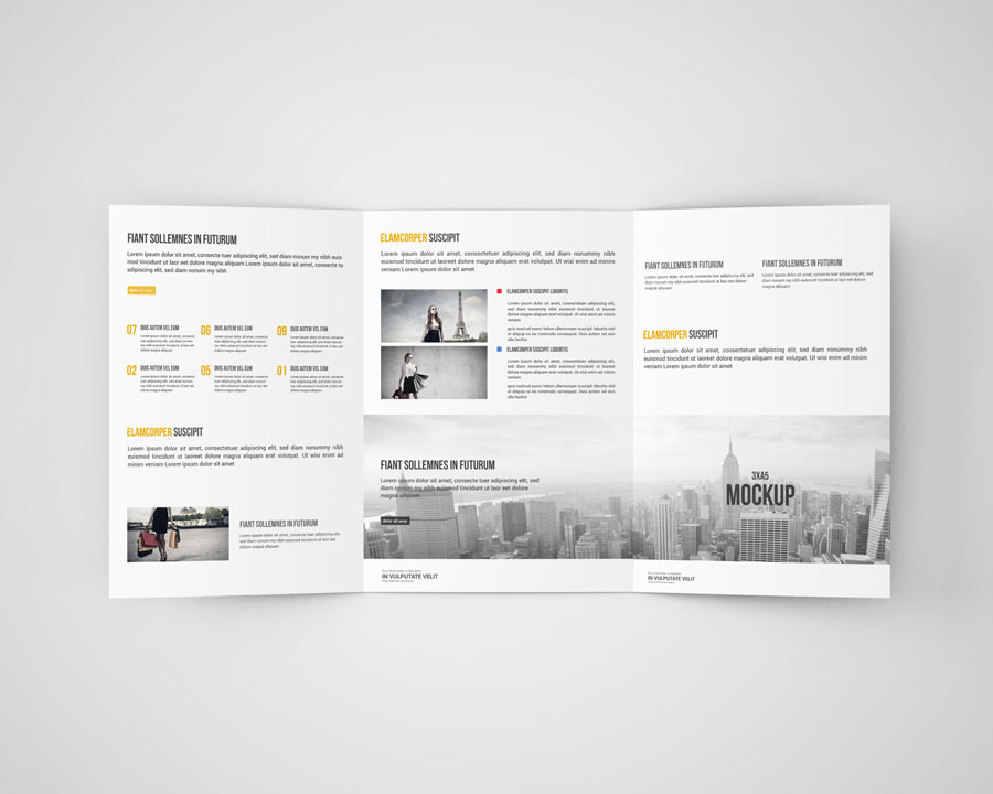 3xA5 Brochure Mock-Ups