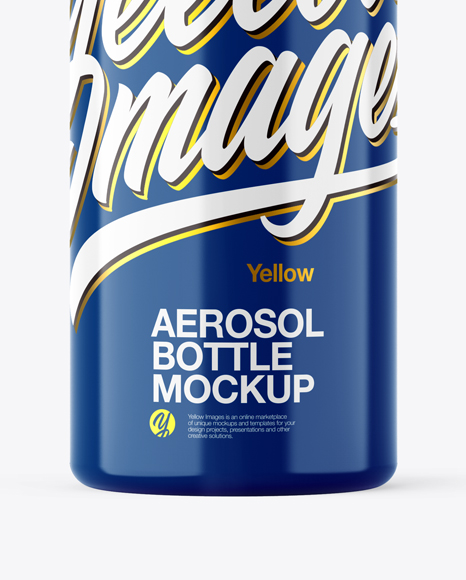 Glossy Aerosol Bottle Mockup Glossy Aerosol Bottle Mockup