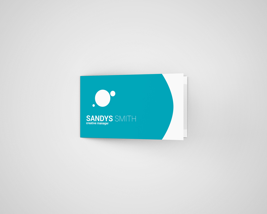 Folded Business Card Mock-Ups