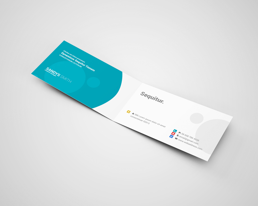 Folded Business Card Mock-Ups