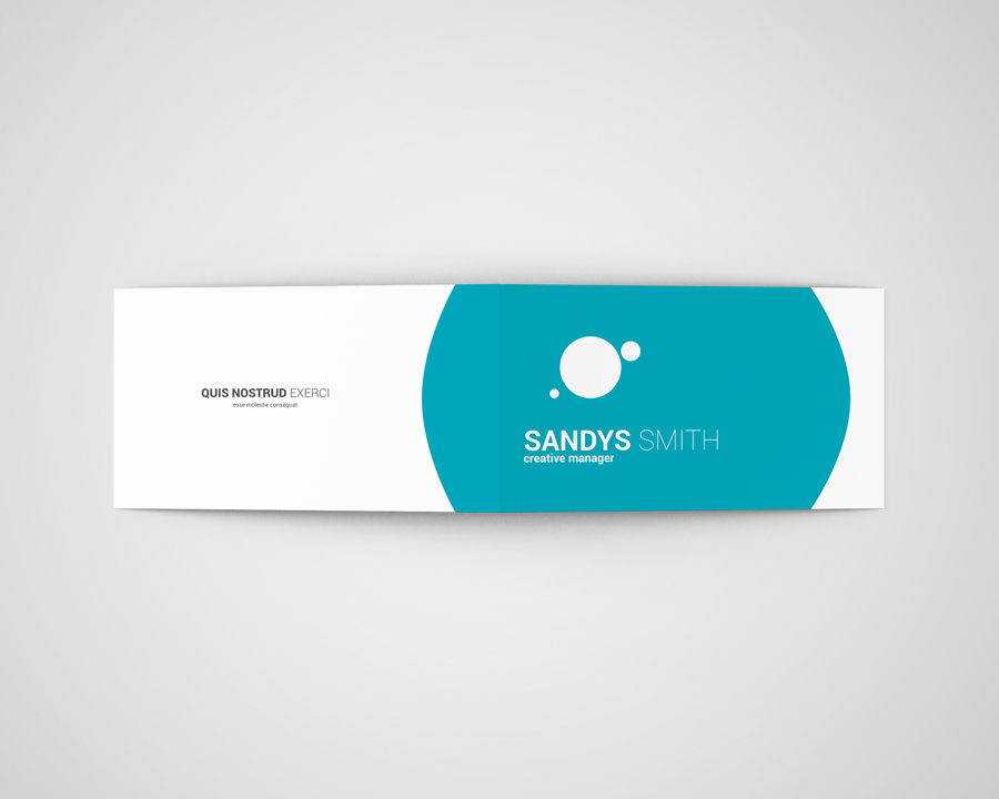 Folded Business Card Mock-Ups