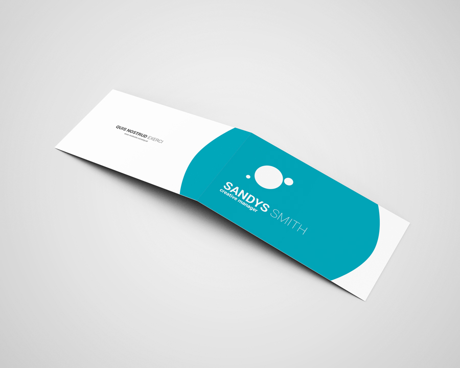 Folded Business Card Mock-Ups