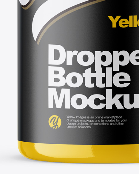 120ml Glossy Dropper Bottle Mockup