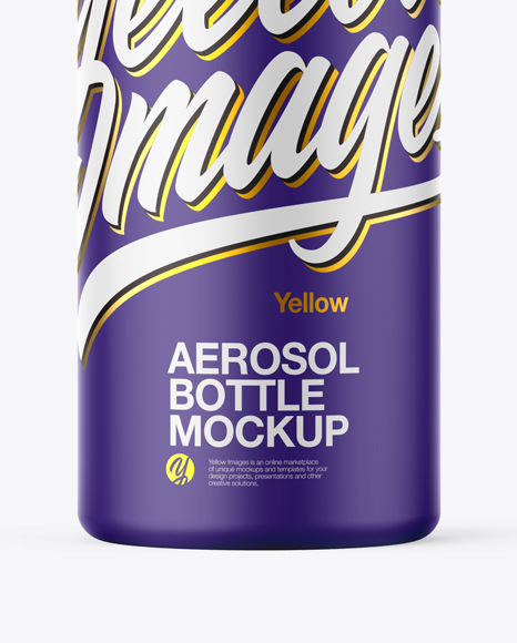 Matte Aerosol Bottle Mockup Matte Aerosol Bottle Mockup