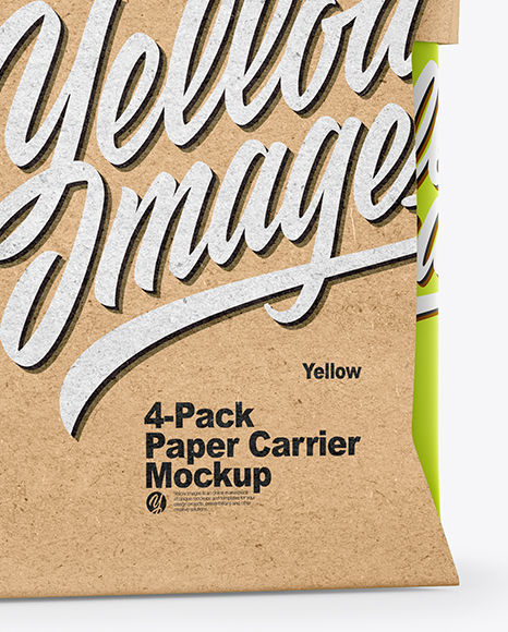 Matte Metallic 4-Pack Paper Carrier Mockup