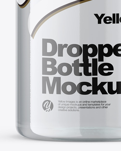 120ml Clear Glass Dropper Bottle Mockup