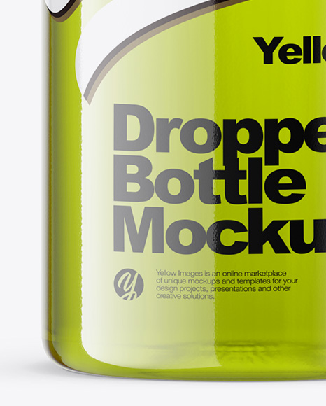 120ml Clear Glass Dropper Bottle Mockup