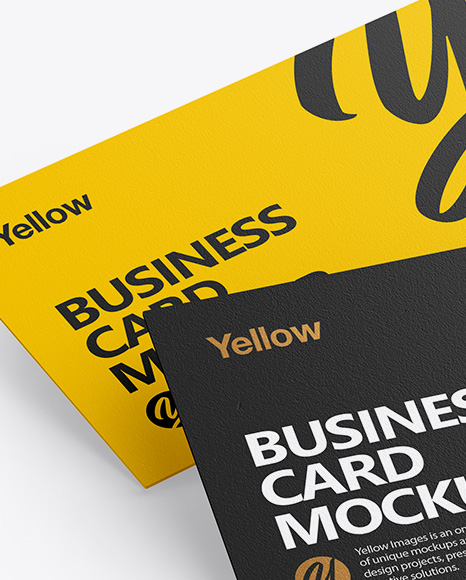 Two Textured Business Cards Mockup