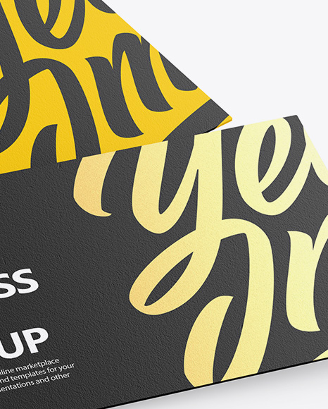 Two Textured Business Cards Mockup