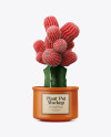 Cactus in Ceramic Pot Mockup