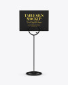 Table Sign W/ Plastic Holder Mockup
