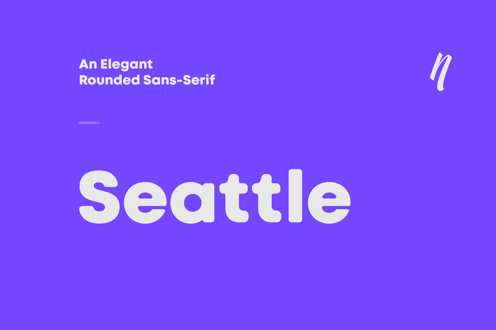 Seattle Sans - Elegant Sans serif