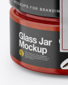 Glass Jar with Label Mockup