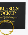 Table Sign W/ Metallic Holder Mockup