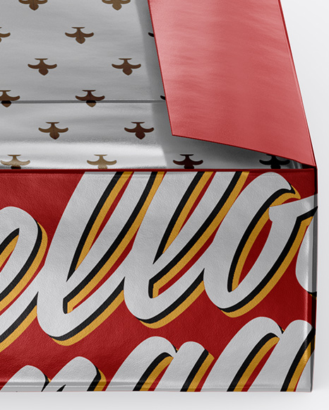Opened Metallic Box Mockup Opened Metallic Box Mockup
