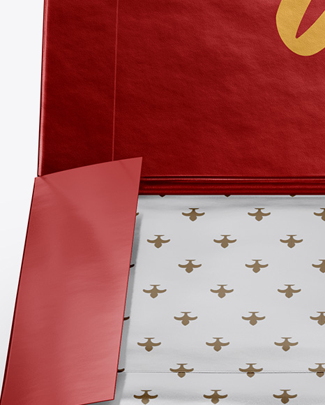 Opened Metallic Box Mockup Opened Metallic Box Mockup