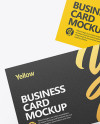 Two Textured Business Cards Mockup