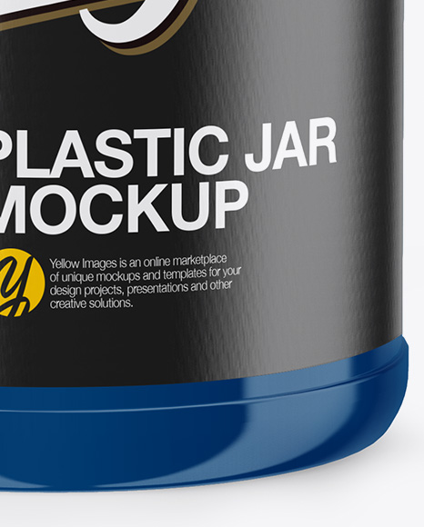 Glossy Plastic Jar Mockup