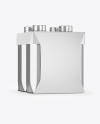 Metallic 4-Pack Paper Carrier Mockup