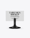 Table Sign W/ Plastic Holder Mockup