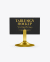 Table Sign W/ Metallic Holder Mockup