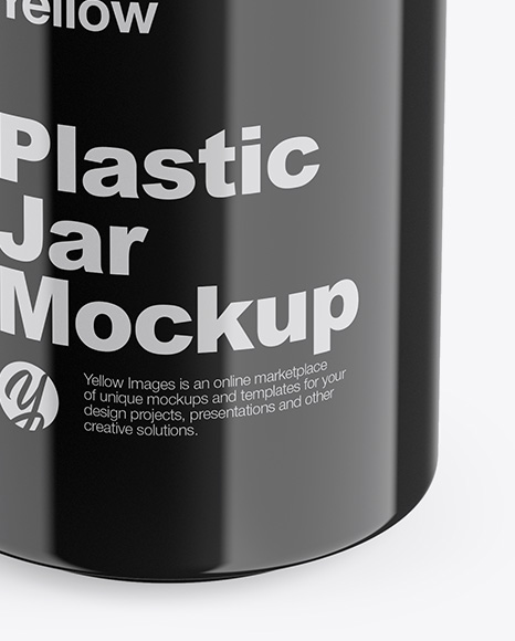 Glossy Plastic Jar Mockup Glossy Plastic Jar Mockup